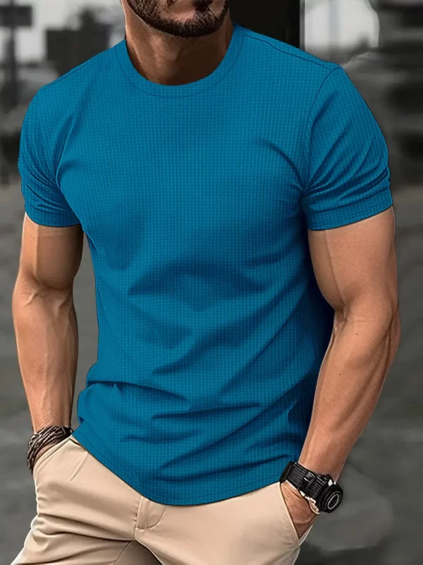 Camiseta Masculina High-End Verão Ice Silk - Imagem 4