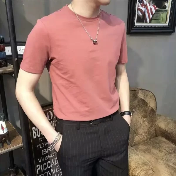 Camiseta Masculina Algodão Penteado Preta - Imagem 2