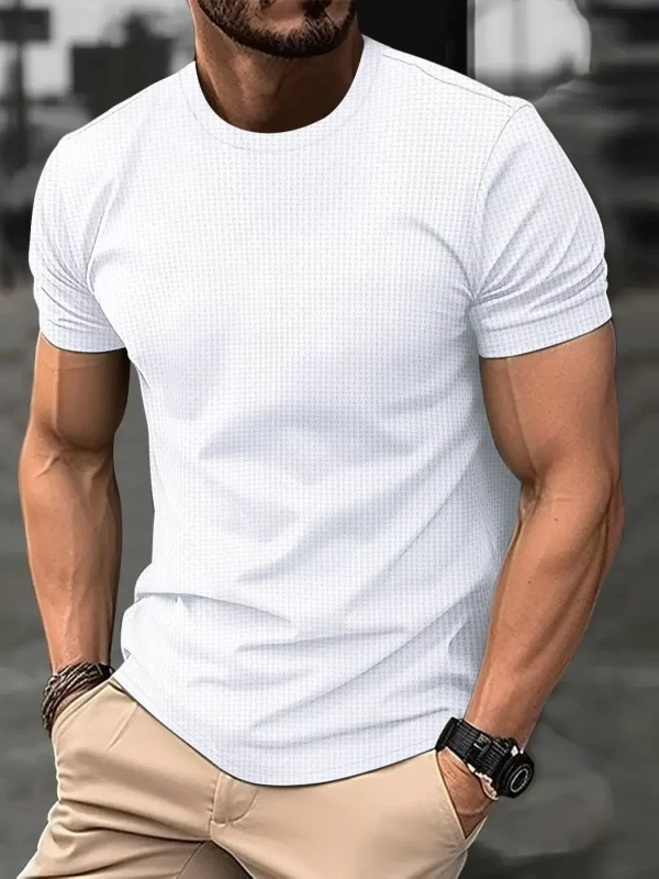 Camiseta Masculina High-End Verão Ice Silk - Imagem 5