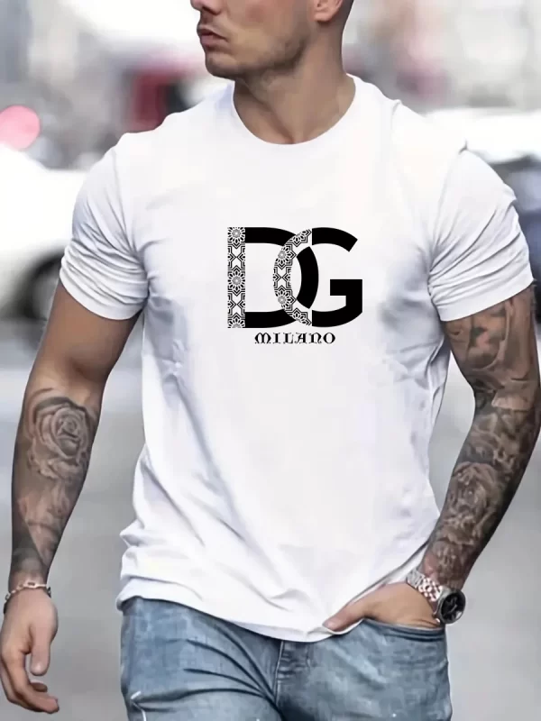 Camiseta Verão Algodão Logo Impressa - Imagem 6