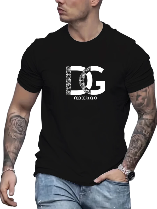 Camiseta Verão Algodão Logo Impressa