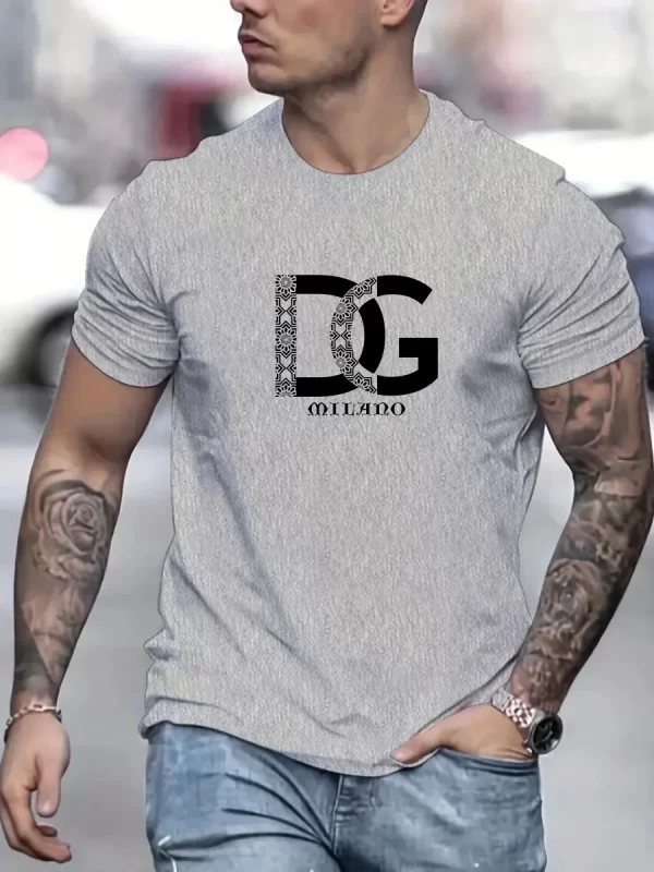 Camiseta Verão Algodão Logo Impressa - Imagem 4