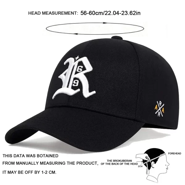 Boné Snapback Bordado R AR Unissex - Imagem 6